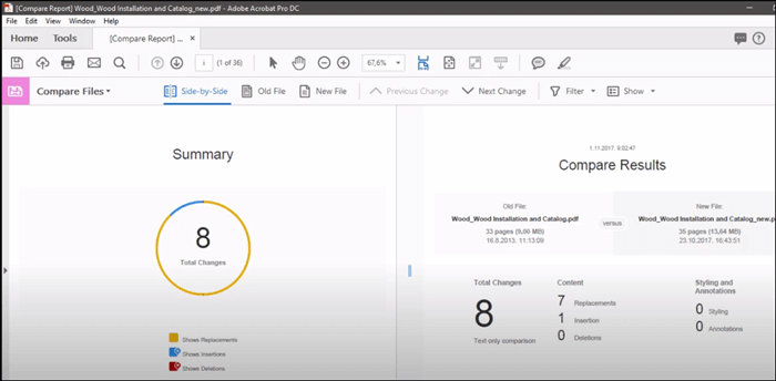 PDF-Dateien mit Adobe vergleichen