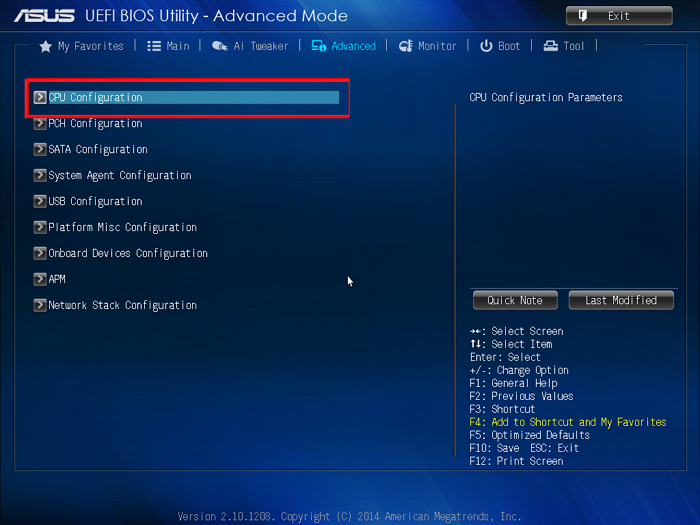 Intel-BIOS-Einstellungen eingeben