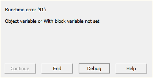 Word-Laufzeitfehler 91
