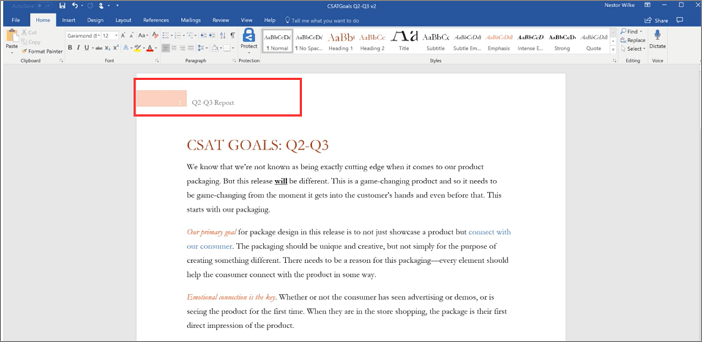 Fehlende Kopfzeile manuell wiederherstellen - Für Word Dokumente