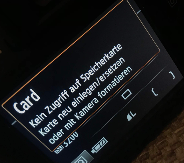 Auf die Karte kann nicht zugegriffen werden