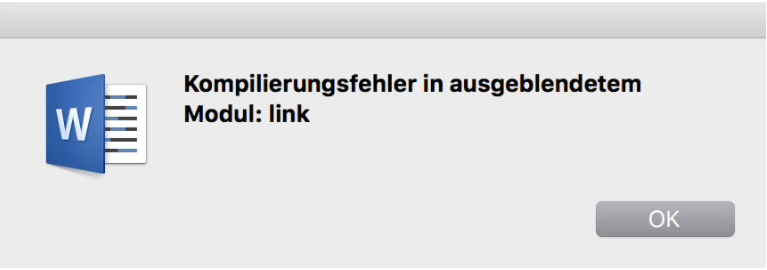 Kompilierungsfehler im ausgeblendeten Modul