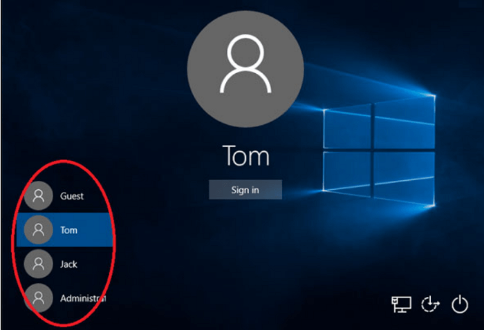 Sich mit einem anderen Konto anmelden