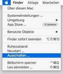 Mac ausschalten