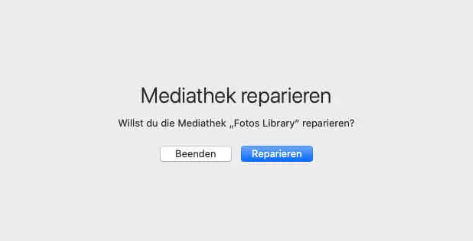 Fotobibliothek reparieren
