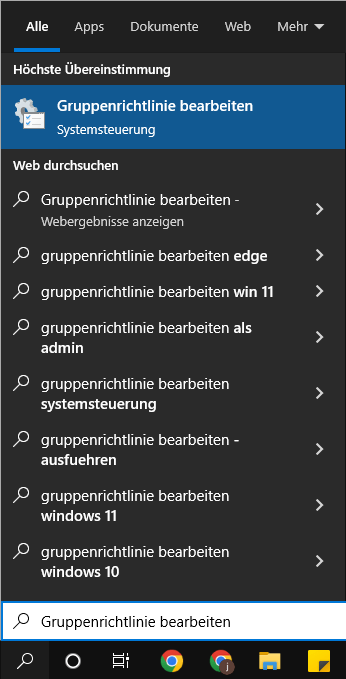 Gruppenrichtlinie bearbeiten
