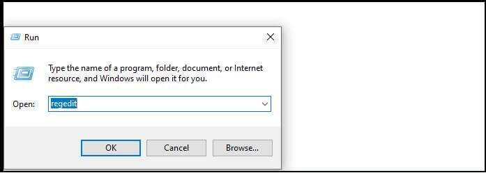 Open registry editor