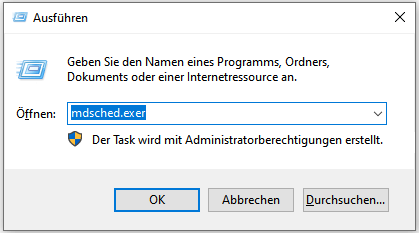 Den RAM überprüfen