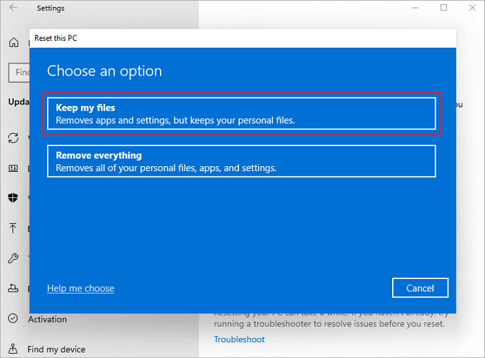 PC mit Windows 11 zurücksetzen