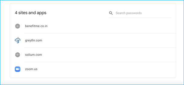Liste der Websites und Apps