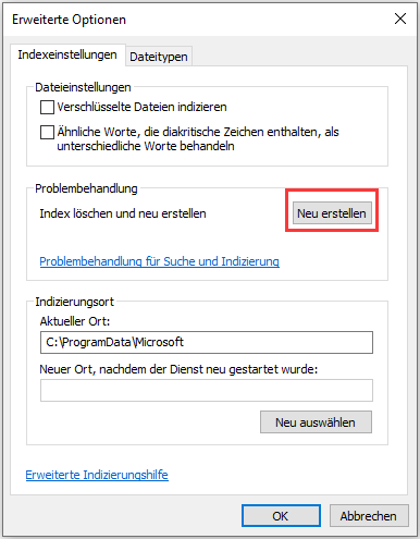 Klicken Sie auf die Schaltfläche Wiederherstellen