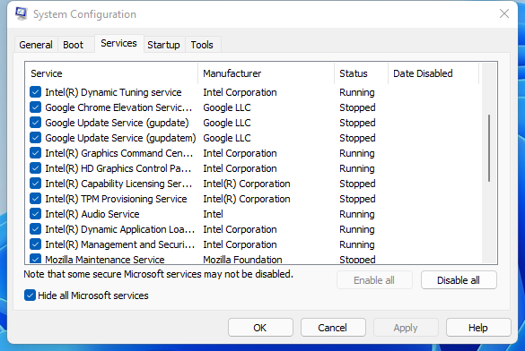Konfligierende Programme deaktivieren