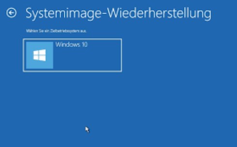 Durchführen einer Systemimage-Wiederherstellung in Windows 10