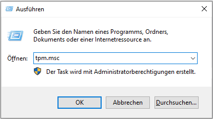 TPM Zustand prüfen - Schritt 1.