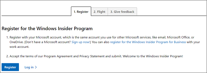 Bei Windows Insider Programm anmelden