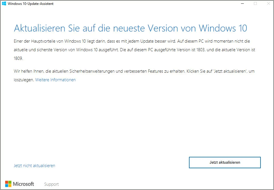 Windows Update-Assistent ausführen