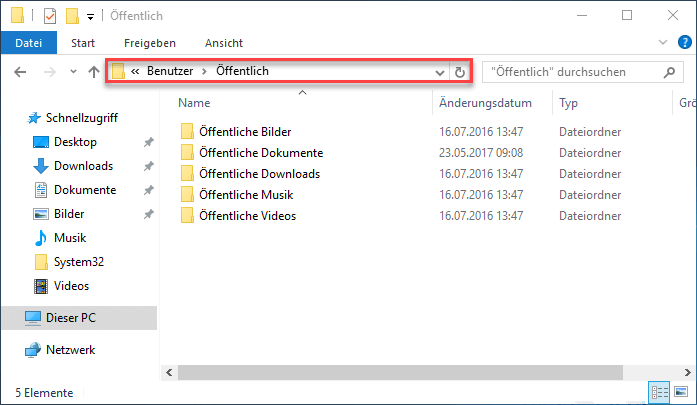 Verschwundene Dateien in Benutzerordner überprüfen