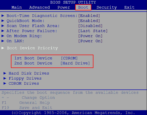 Die Boot-Reihenfolge im BIOS ändern