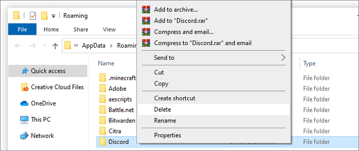 Discord App Daten löschen