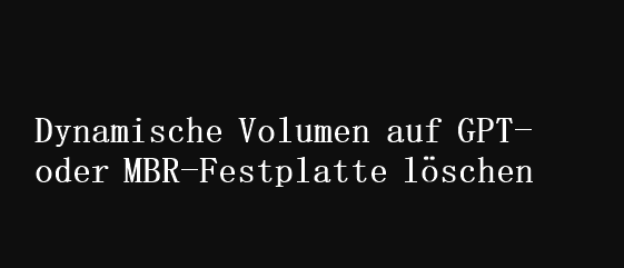 Dynamisches Volume löschen