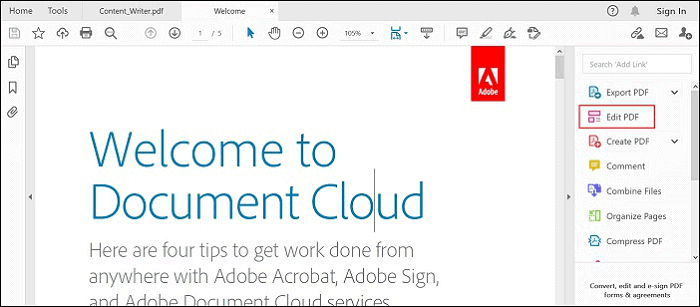 PDF-Texterkennung - PDF-Bearbeitung auswählen