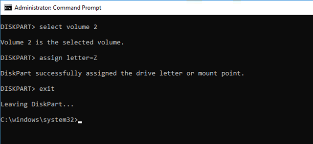 Boot-Konfigurationsdaten mit diskpart repatieren schritt 3