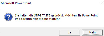 PowerPoint im abgesicherten Modus von Office öffnen