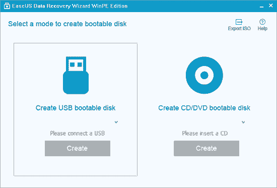 EaseUS Data Recovery Wizard WinPEブータブル