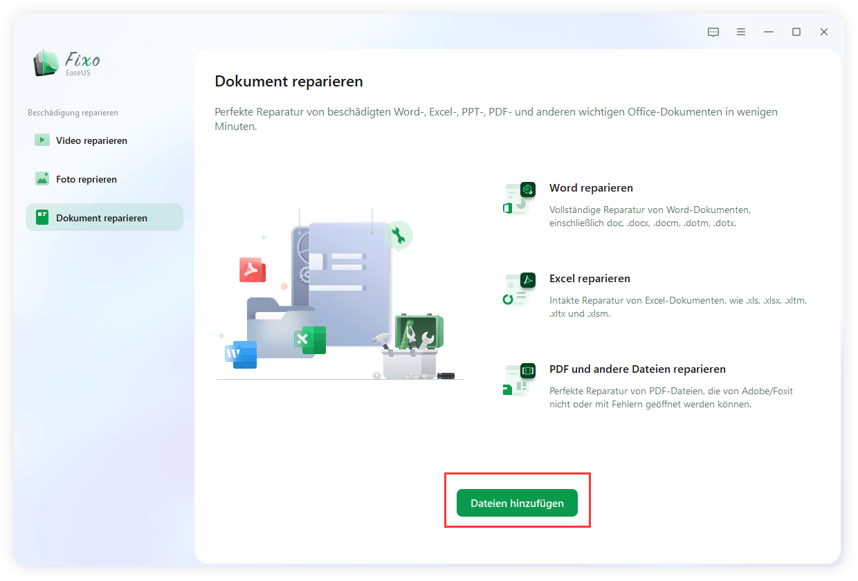 Excel-Datei reparieren - Schritt 1