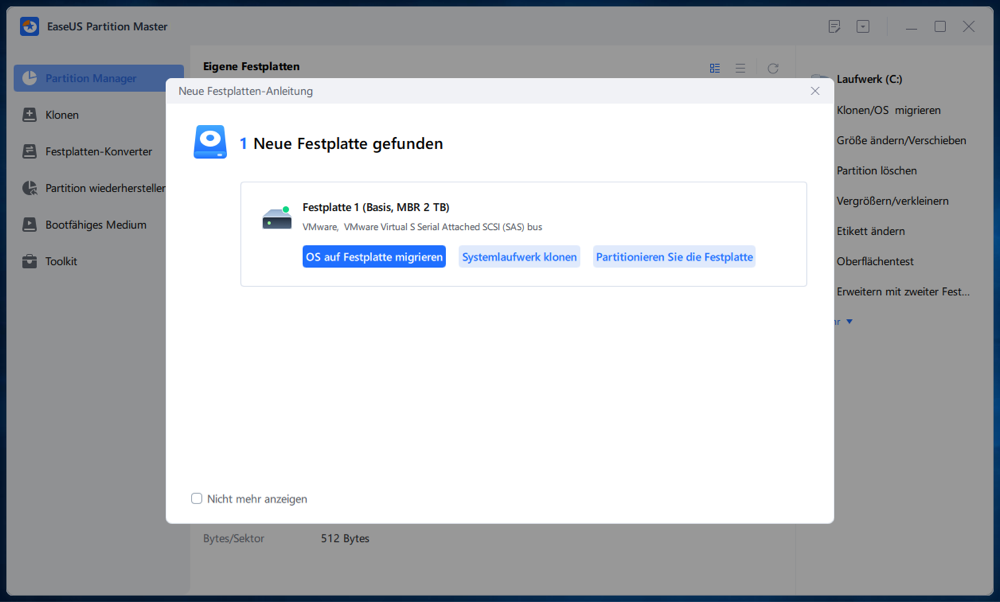 Neue Festplatte formatieren und partitionieren