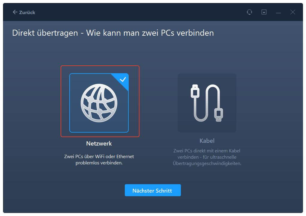 Die PCs durch Netzwerk verbinden