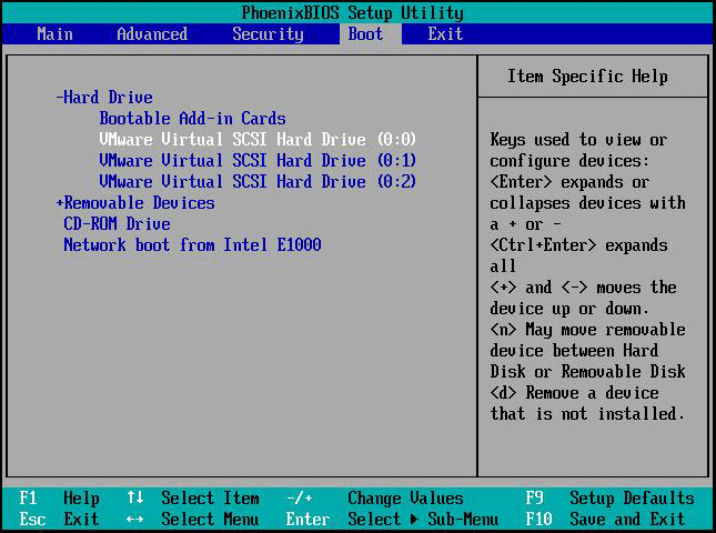 Die Bootreihenfolge in BIOS überprüfen