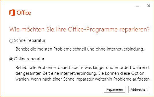 office Onlinereparatur