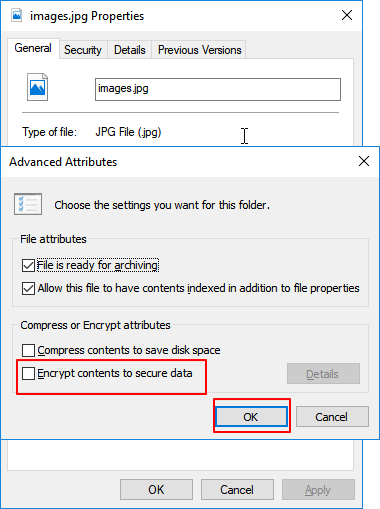 Fotoverschlüsselung entfernen
