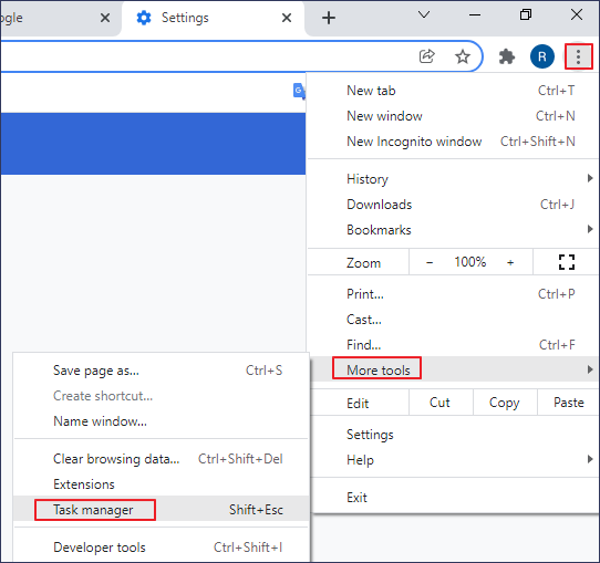 Task-Manager wählen