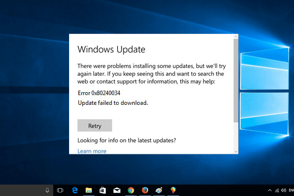 Windows-Update 0x80240034