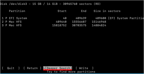 Eine tiefere Suche starten