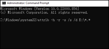 Befehl eintippen und Enter drücken