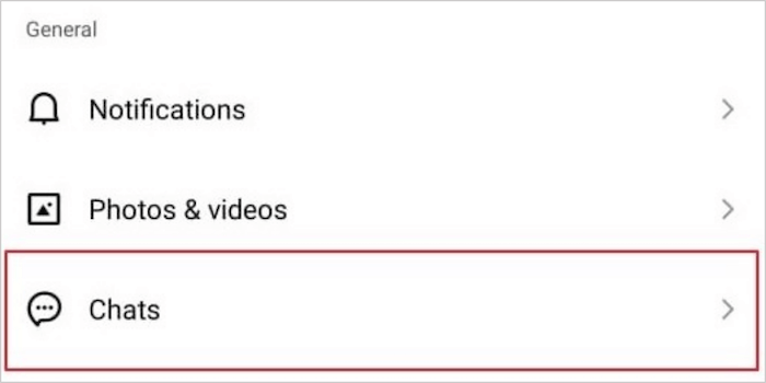 auf die Chat-Option zugreifen