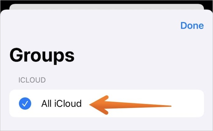 Deaktivieren Sie alle iCloud-Optionen