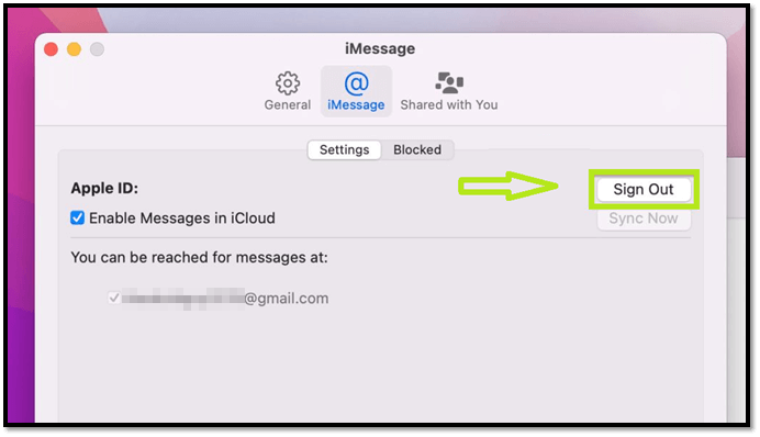 Abmeldung von imessage