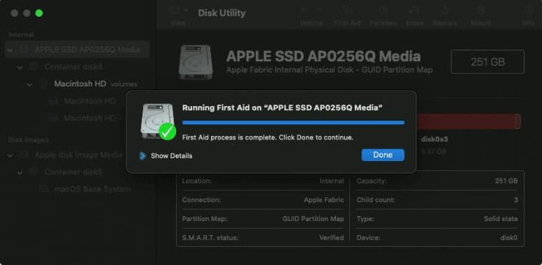 Abschluss des Prozesses