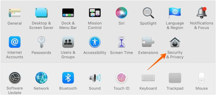 Sicherheit und Datenschutz auf dem Mac öffnen
