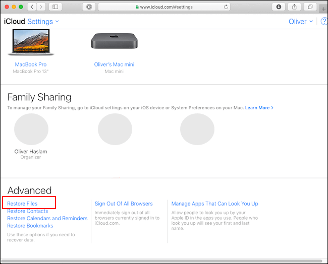 Cloud-Sicherung finden