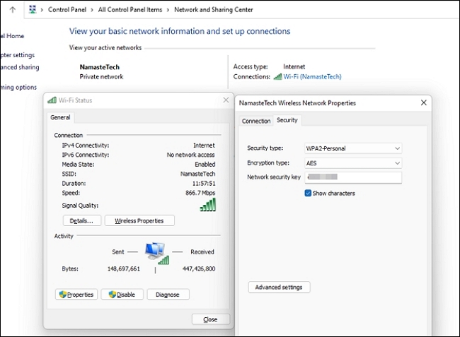 Wifi-Passwort im Adapter