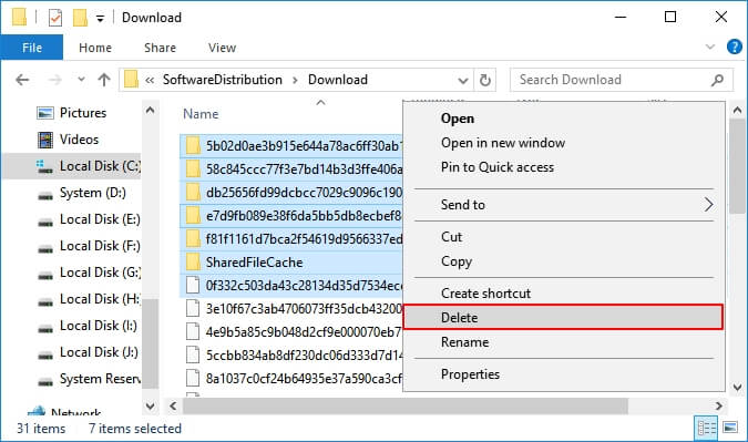 Windows-Update-Cache löschen