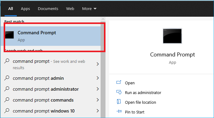 Eingabeaufforderung eingeben