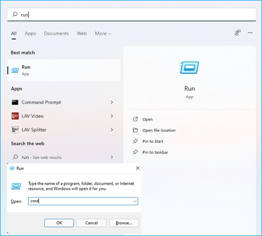 Command Prompt starten