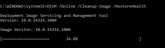 Verwenden Sie den Befehl sfc und dism