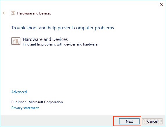 Fehlerbehebung bei Hardware und Geräten